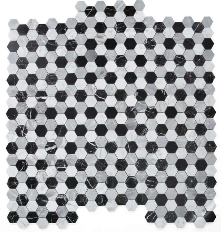 Hexagon Moonlight 2 x 2 11.75 x 12 - Hey Tiles