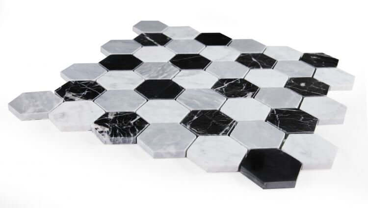 Hexagon Moonlight 2 x 2 11.75 x 12 - Hey Tiles