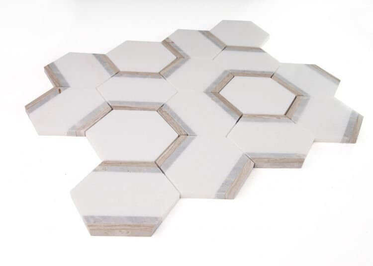 Hexagon Royal Sky 12 x 13.75 - Hey Tiles
