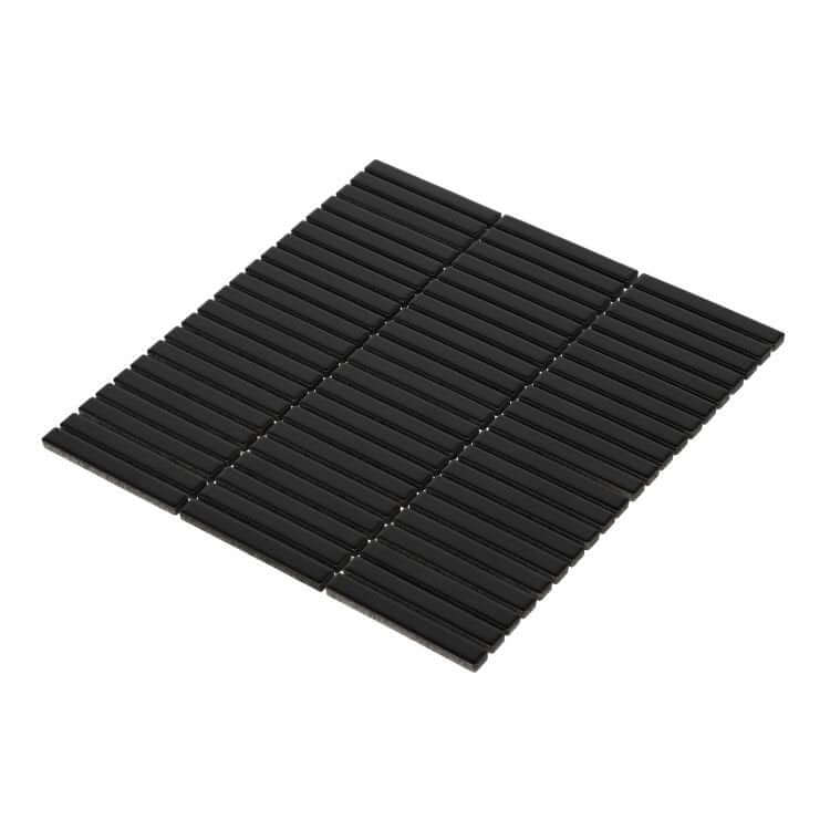 Hulu Black Band Matte 11.25 x 12 - Hey Tiles
