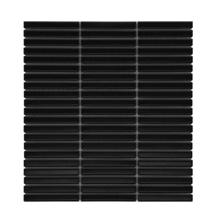 Hulu Black Band Matte 11.25 x 12 - Hey Tiles