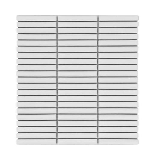 Hulu Snow Band Matte 11.25 x 12 - Hey Tiles