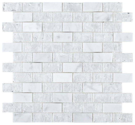 Icy Brick 11.75 x 11.75 - Hey Tiles