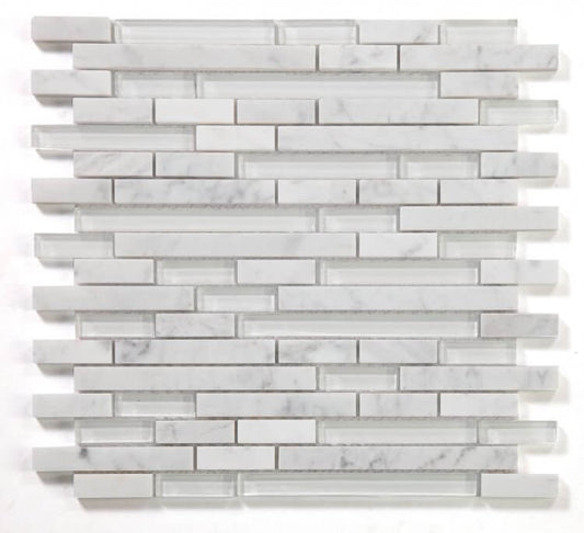 Linear Carrara White 11.75 x 12 - Hey Tiles