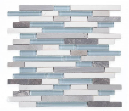 Linear Montage Sky 11.75 x 12 - Hey Tiles