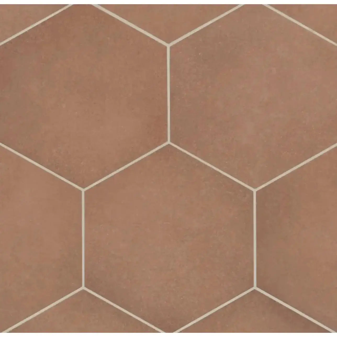Makoto 10" x 11.5" Hexagon Matte Porcelain Tile in Umi Terracotta - Hey Tiles