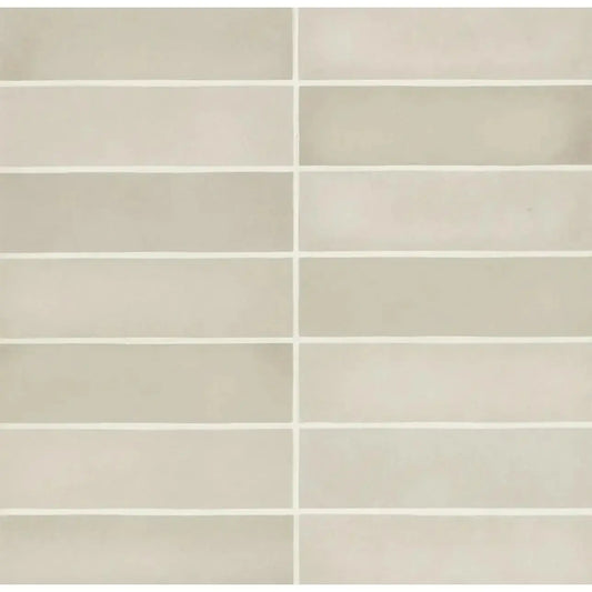 Makoto 2.5" x 10" Matte Ceramic Wall Tile in Kumo Grey - Hey Tiles