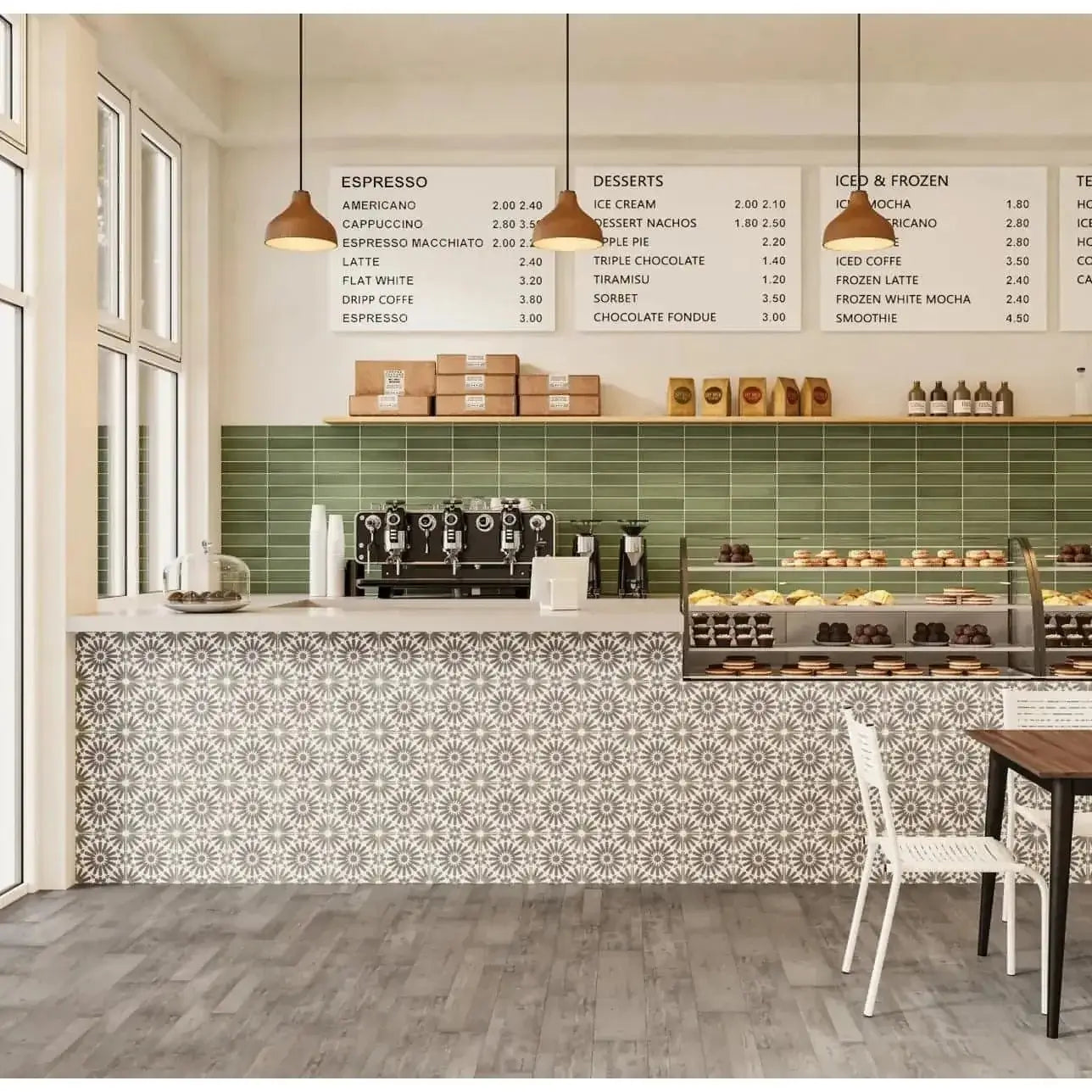 Makoto 2.5" x 10" Matte Ceramic Wall Tile in Midori Green - Hey Tiles