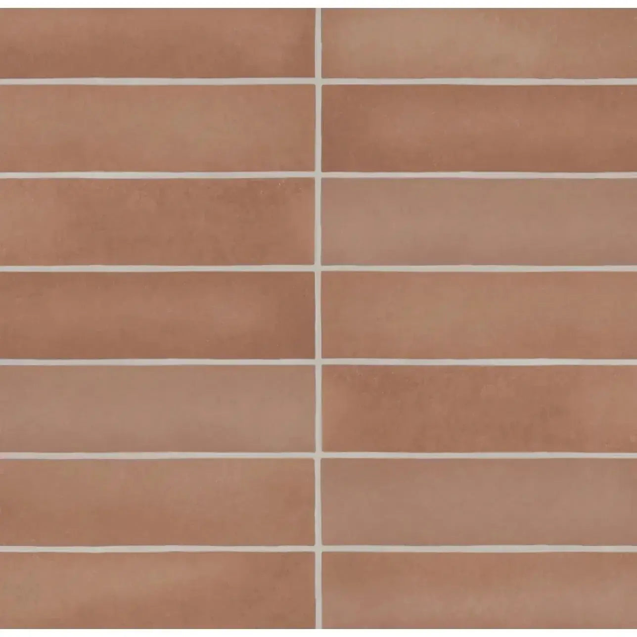 Makoto 2.5" x 10" Matte Ceramic Wall Tile in Umi Terracotta - Hey Tiles