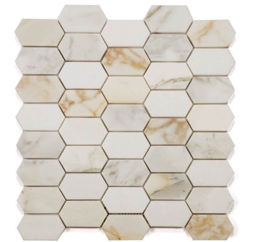 Montage Calacatta Gold Honed 12.5 x 13.25 - Hey Tiles