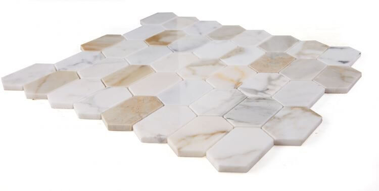 Montage Calacatta Gold Polished 12.5 x 13.25 - Hey Tiles