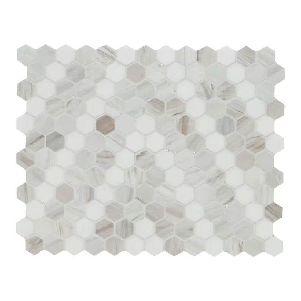 MSI 1” Angora Sazi Polished Hexagon Mosaic - Hey Tiles