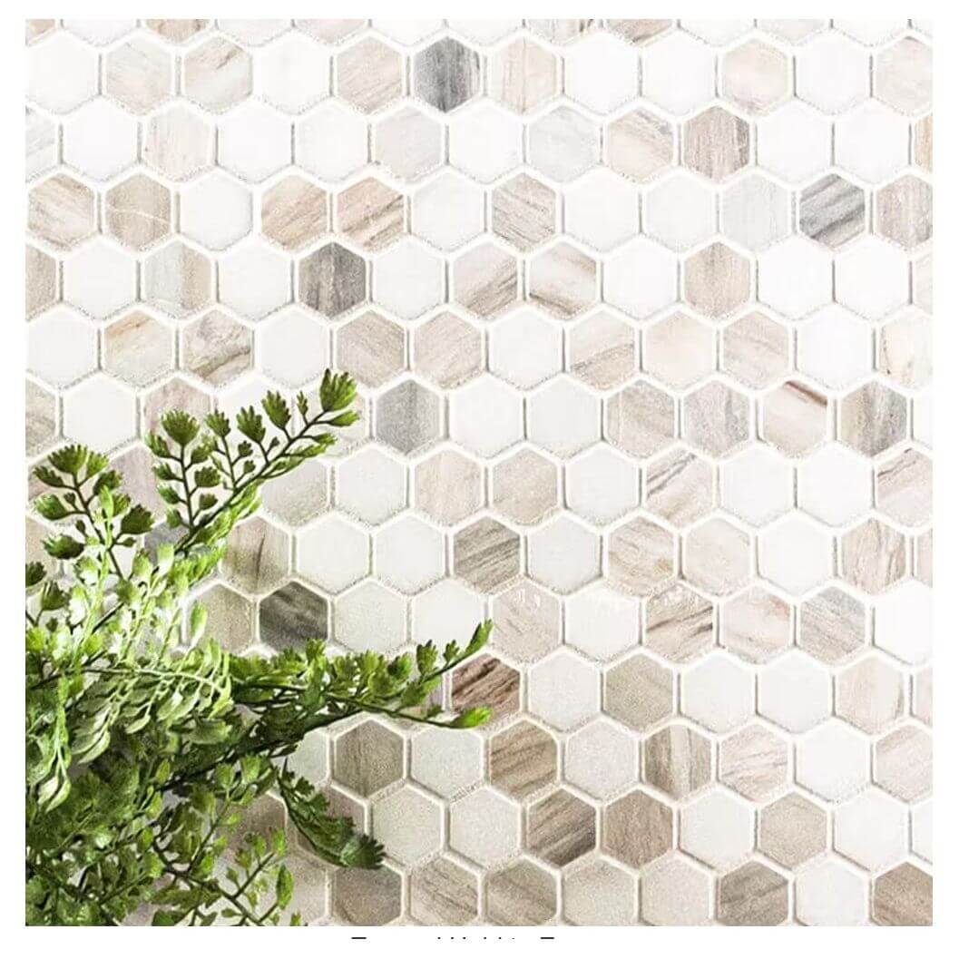 MSI 1” Angora Tibi Polished Hexagon Polished Mosaic - Hey Tiles