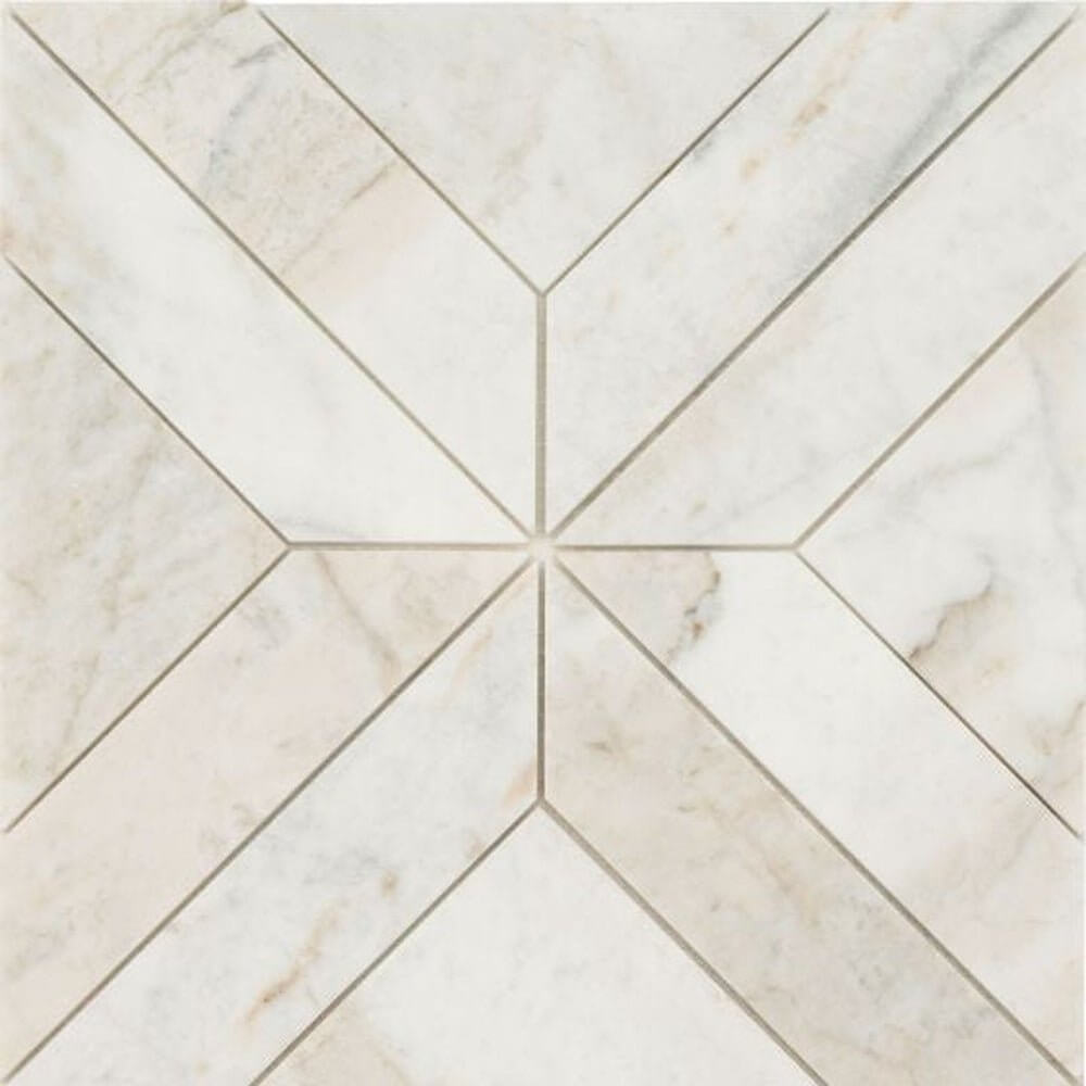 MSI 12x12 Arabescato Venato White Argyle Honed - Hey Tiles