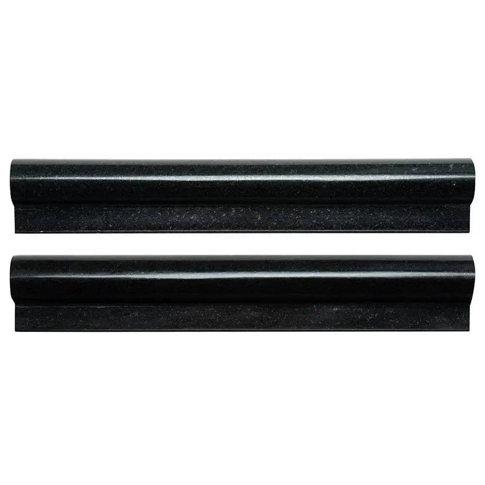 MSI Black Granite Rail Molding 1x2x12 - Hey Tiles