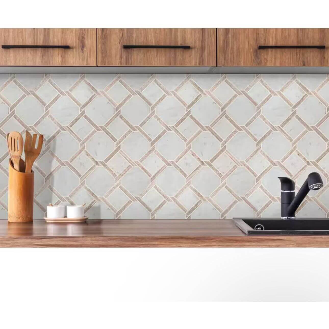 MSI Marbella Lynx Polished Marble Mosaic - Hey Tiles