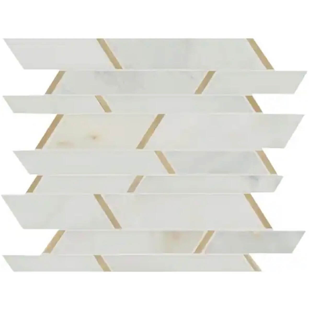 MSI Metro Gold Pattern, Glass Metal Blend Mosaic Tile - Hey Tiles