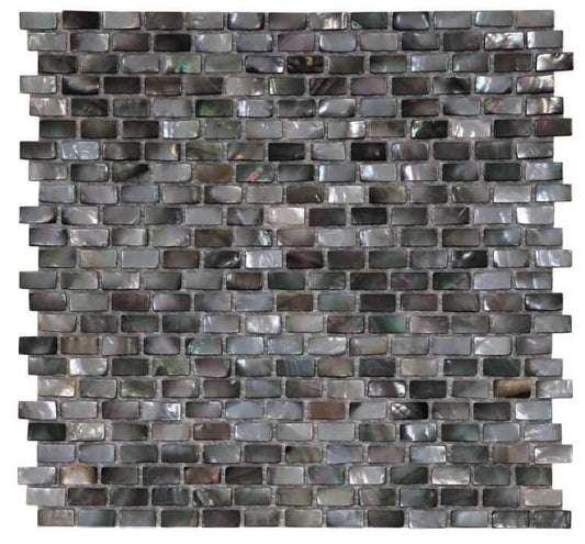 Pearl Black Mini Brick 11.25 x 11.25 - Hey Tiles
