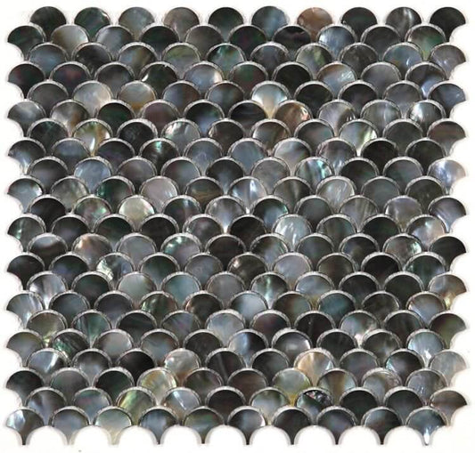 Pearl Black Scale 11.75 x 11.75 - Hey Tiles
