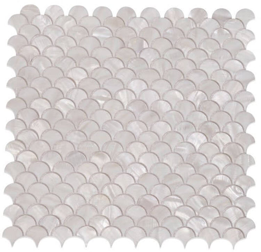 Pearl White Scale 11.75 x 11.75 - Hey Tiles