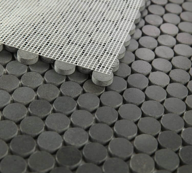 Penny Marble Basalt 11 x 11.75 Mosaic Tile - Hey Tiles