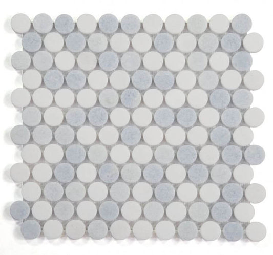 Penny Marble Crystal Ocean 11 x 11.5 - Hey Tiles