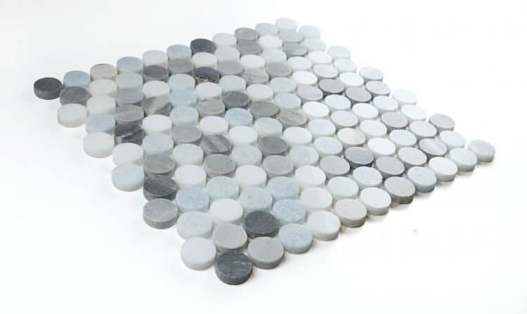 Penny Marble Deep Ocean 11 x 11.75 - Hey Tiles