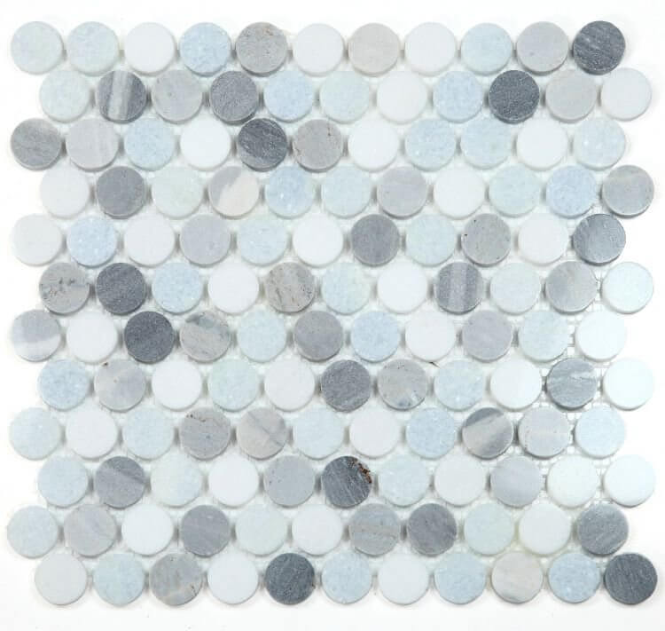 Penny Marble Deep Ocean 11 x 11.75 - Hey Tiles