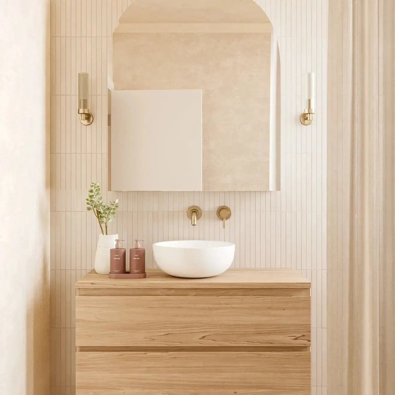 Sahara 1" x 12" Matte Porcelain Mosaic Tile in White - Hey Tiles