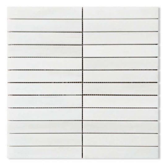 Slot Bianco Dolomite Honed 11.75 x 11.75 Stacked - Hey Tiles
