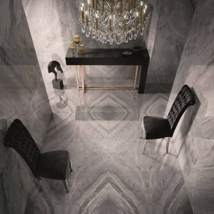 Supreme Silver Levigato (R/L) 24 x 48 by CERDOMUS - Hey Tiles