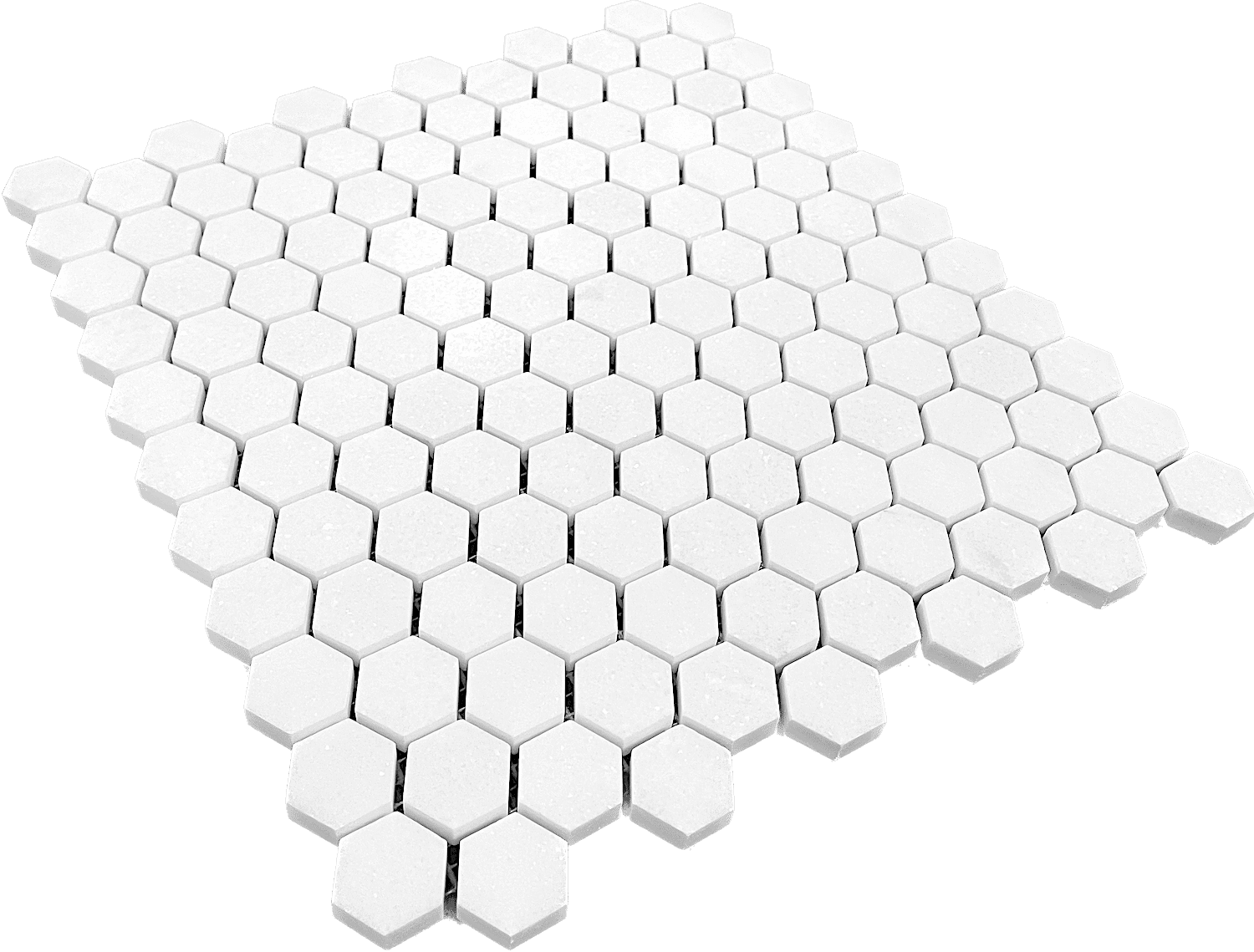Thassos White Marble 1" Mini Hexagon Mosaic Tile - Hey Tiles