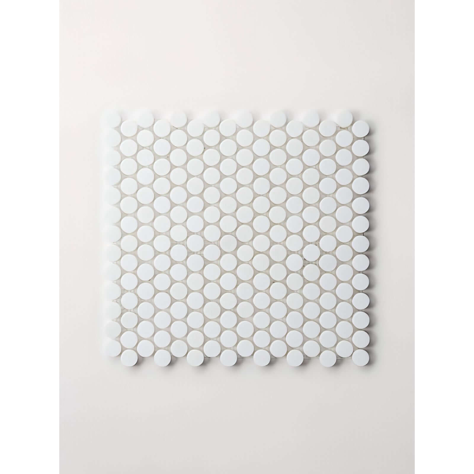 Thassos White Marble Penny Round Mosaic Polished / Honed - Hey Tiles