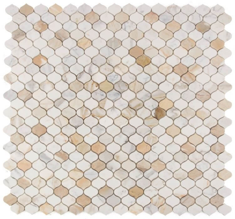 Water Drop Calacatta Gold Honed 11 x 11 - Hey Tiles