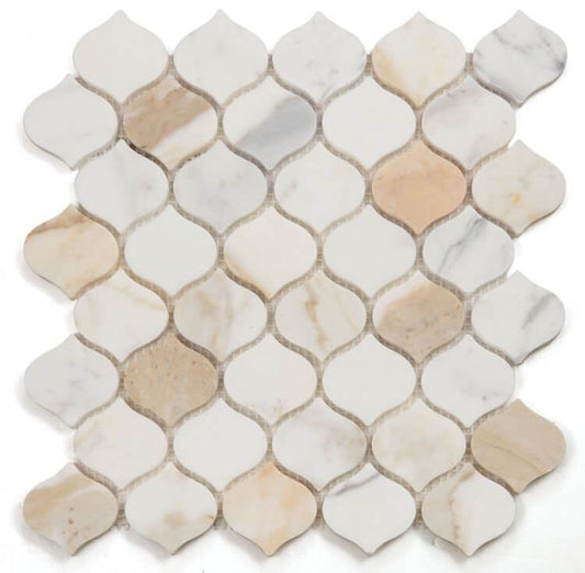 Water Drop Calacatta Gold Polished 11 x 11 - Hey Tiles