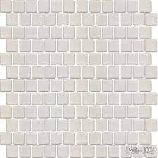 White 1x1 Fujiwa Pool Tile Peb Series - Hey Tiles