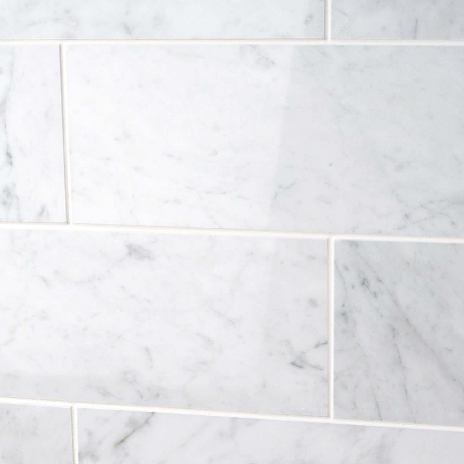 6x12 Carrara White Marble Subway Brick Field Tile - Hey Tiles