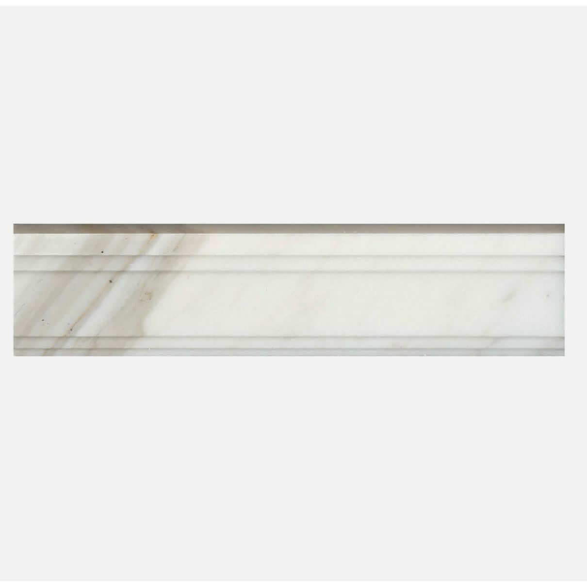 Calacatta 3" x 12" Honed Crown Marble Tile in White POLISHED / HONED - Hey Tiles