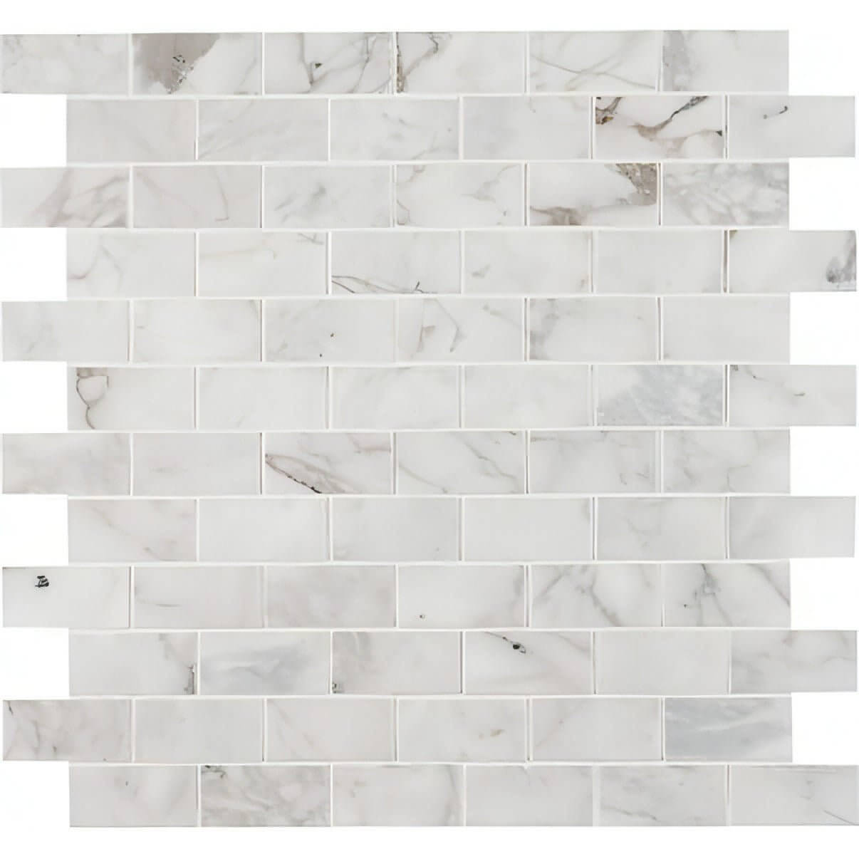 Calacatta Cressa 2X4 Honed Marble Mosaic - Hey Tiles
