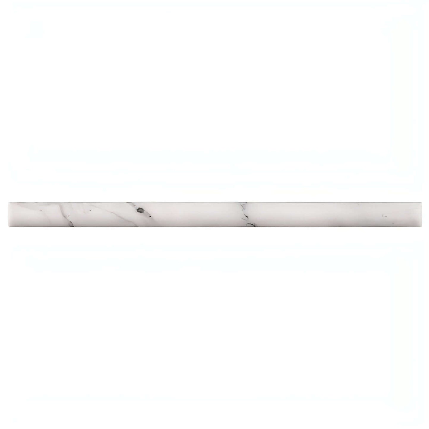 Calacatta Cressa Pencil Molding 3/4 x 12 Quarter Round Honed - Hey Tiles