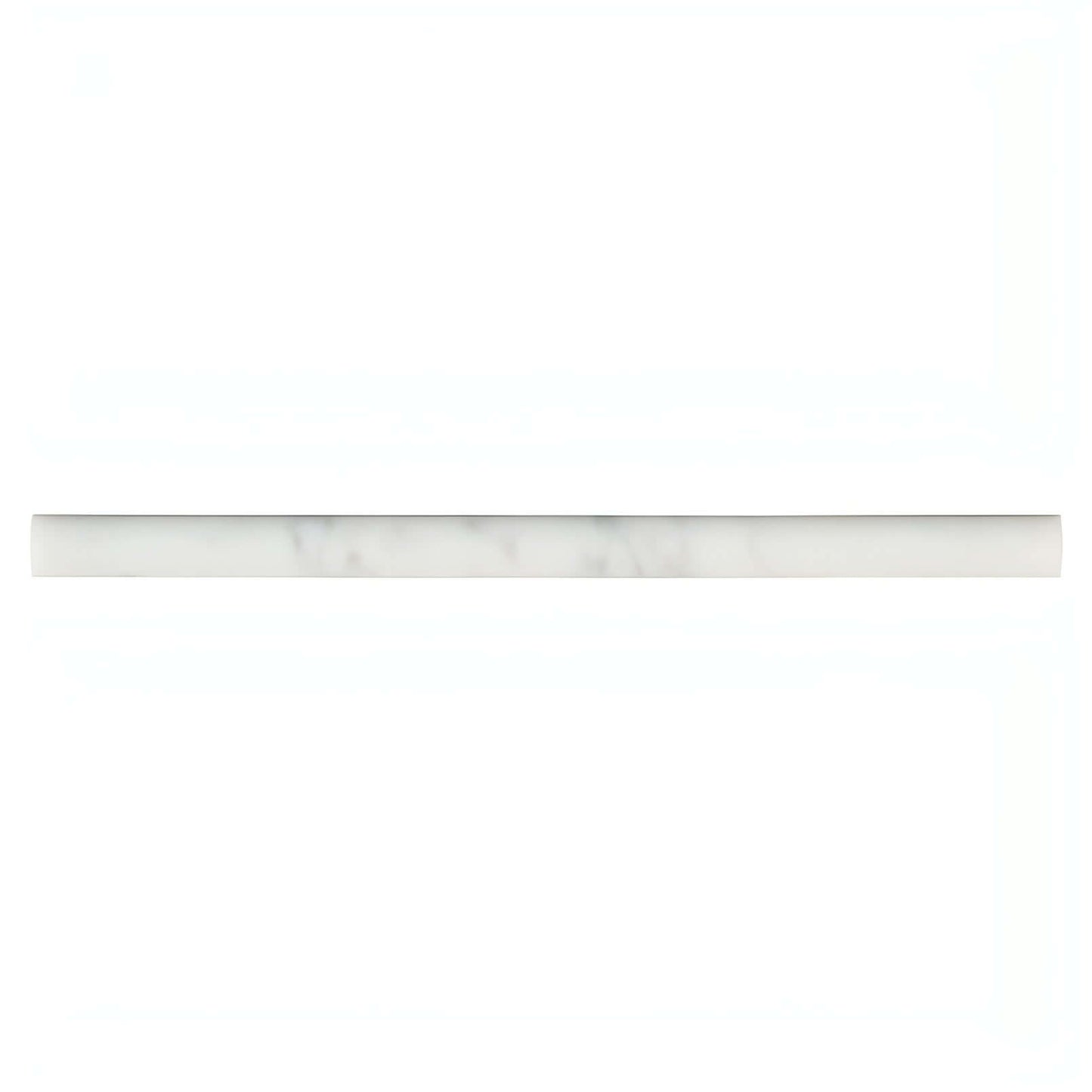 Carrara White Pencil Molding 3/4 x 12 - Hey Tiles