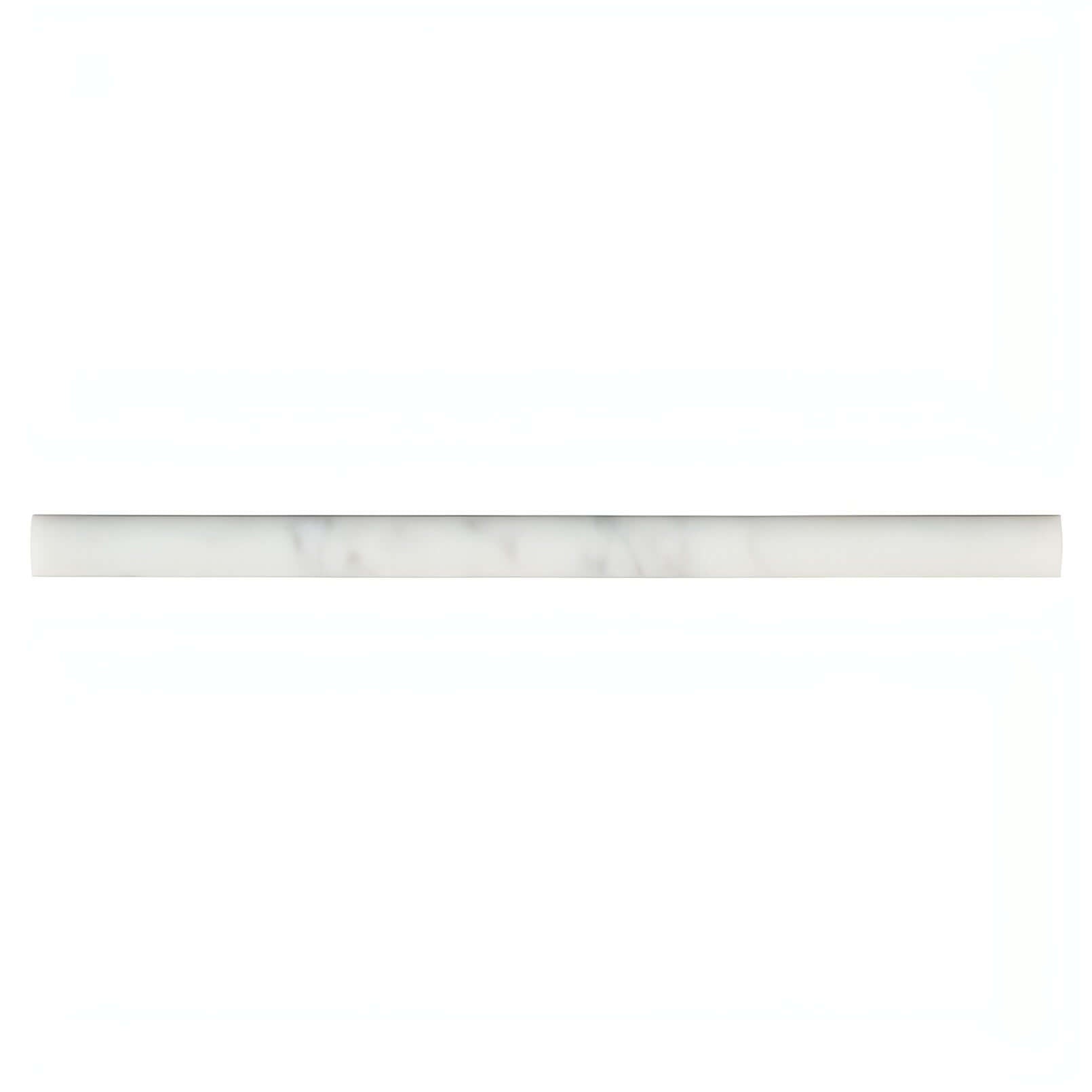 Carrara White Pencil Molding 3/4 x 12 - Hey Tiles