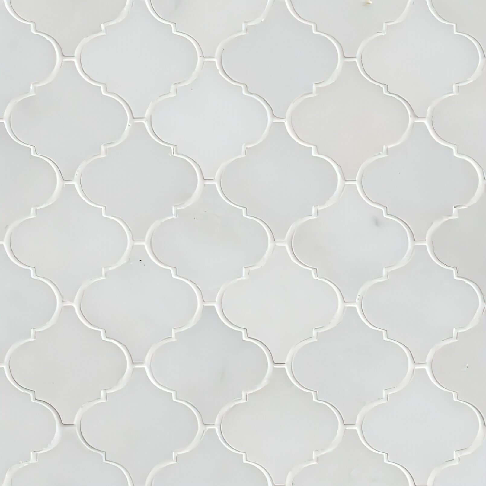 Greecian White Arabesque Mosaic 13.25 in. x 13.75 in - Hey Tiles