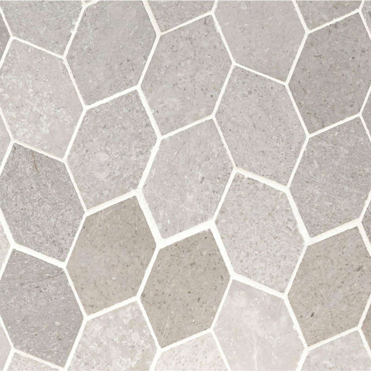 Lilly Pad Mosaic Honed Limestone Mosaic Tile 12.6 x 11.15 - Hey Tiles