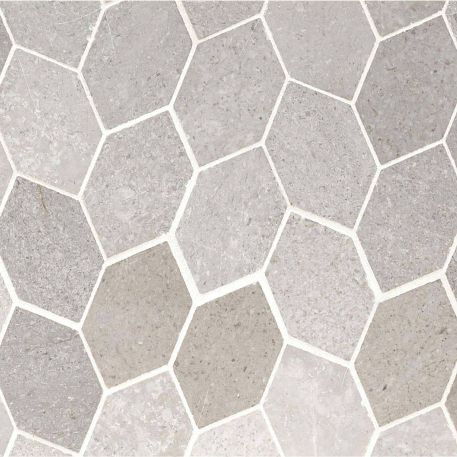 Lilly Pad Mosaic Honed Limestone Mosaic Tile 12.6 x 11.15 - Hey Tiles