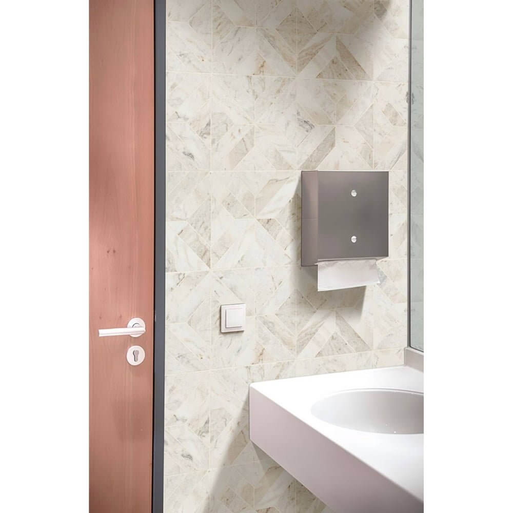 MSI 12x12 Arabescato Venato White Argyle Honed - Hey Tiles