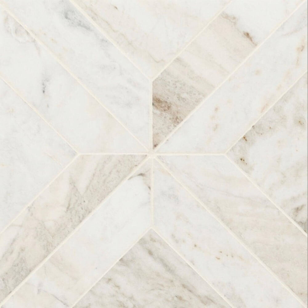 MSI 12x12 Arabescato Venato White Argyle Honed - Hey Tiles