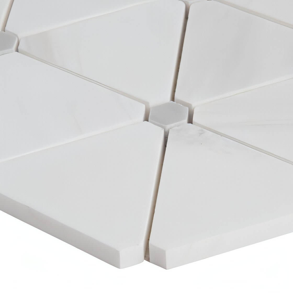 MSI 13.9x12 Bianco Dolomite Pinwheel Polished Marble Mosaic Tile - Hey Tiles