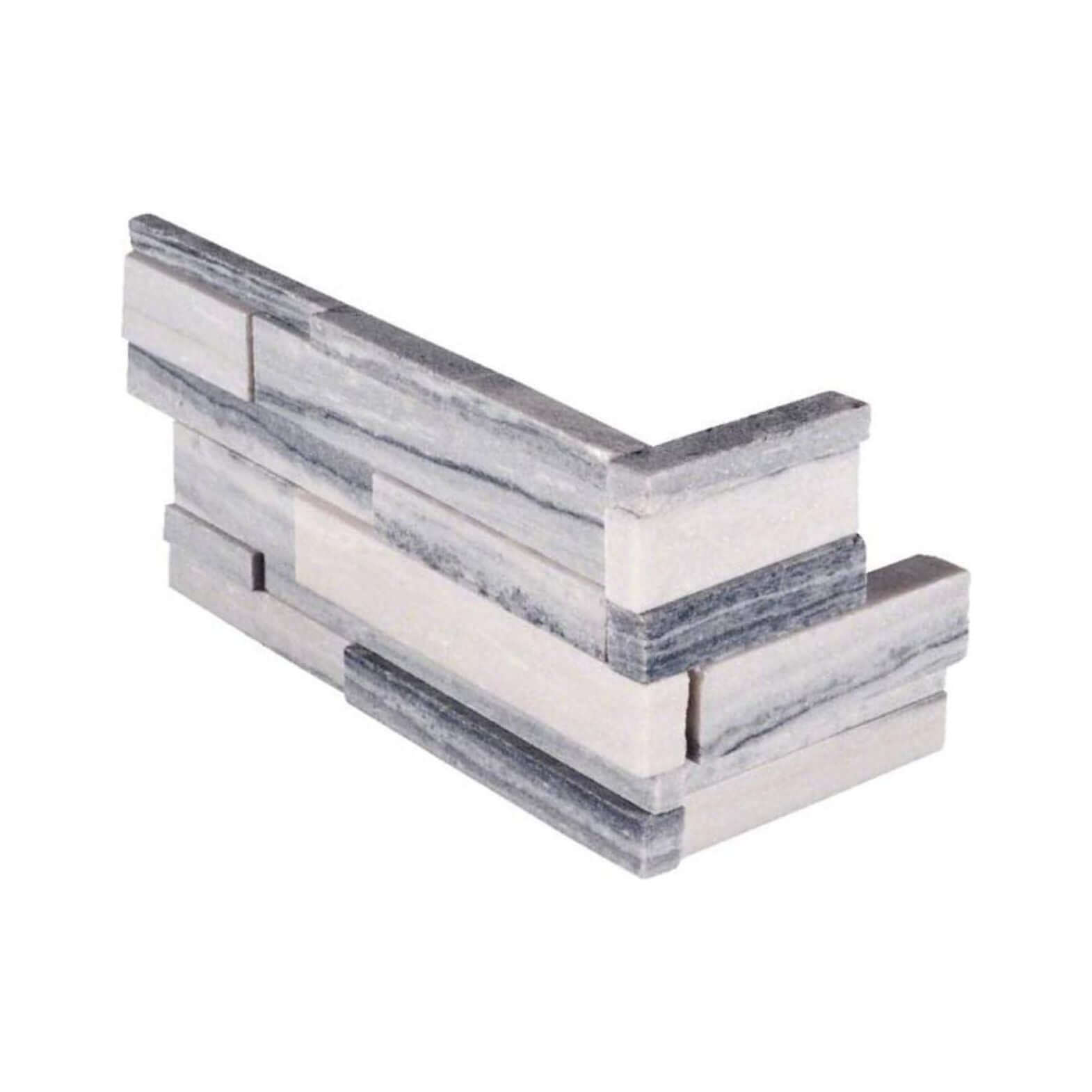 MSI Alaska Gray 3D Honed Corner Piece 6x18 - Hey Tiles