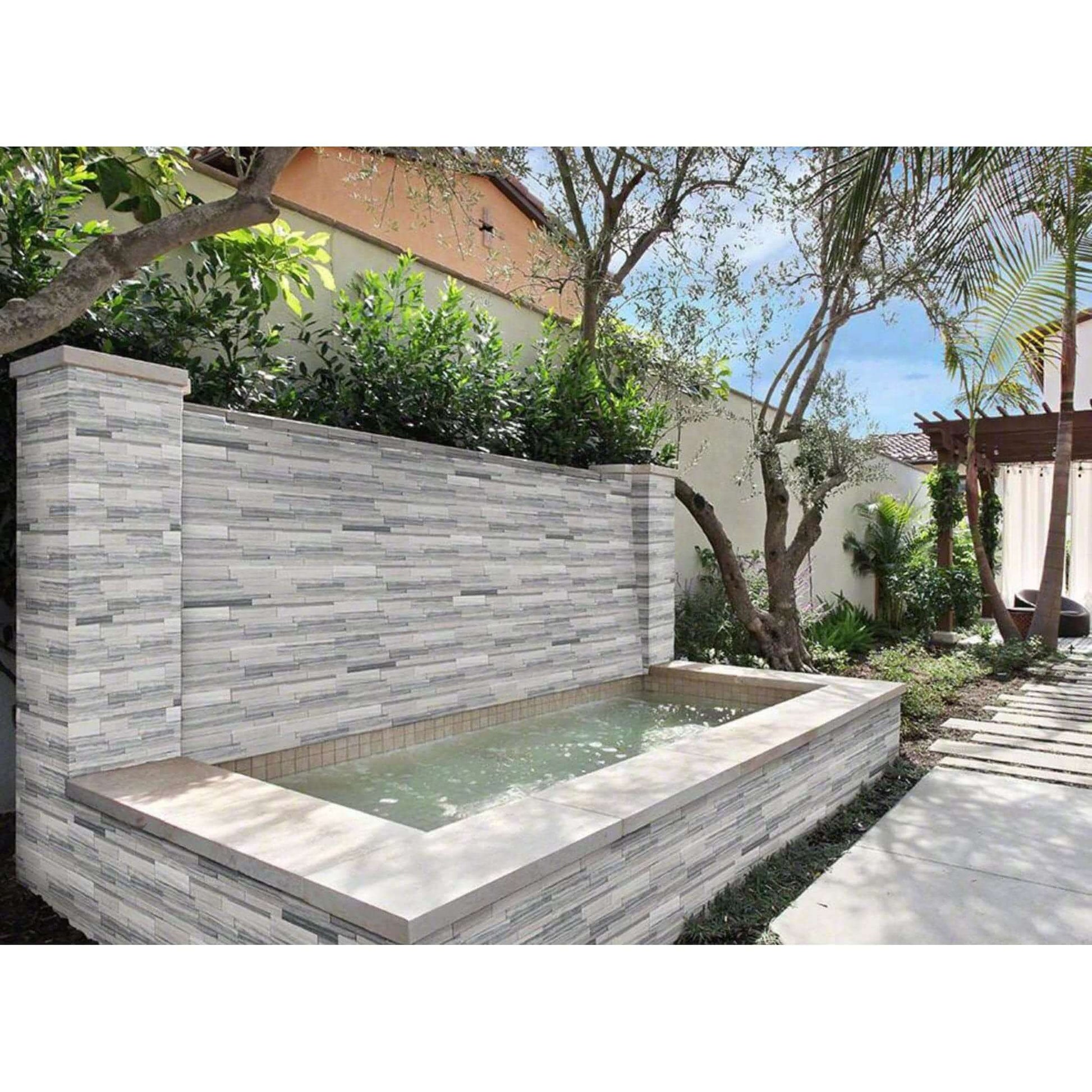 MSI Alaska Gray 3D Honed Corner Piece 6x18 - Hey Tiles